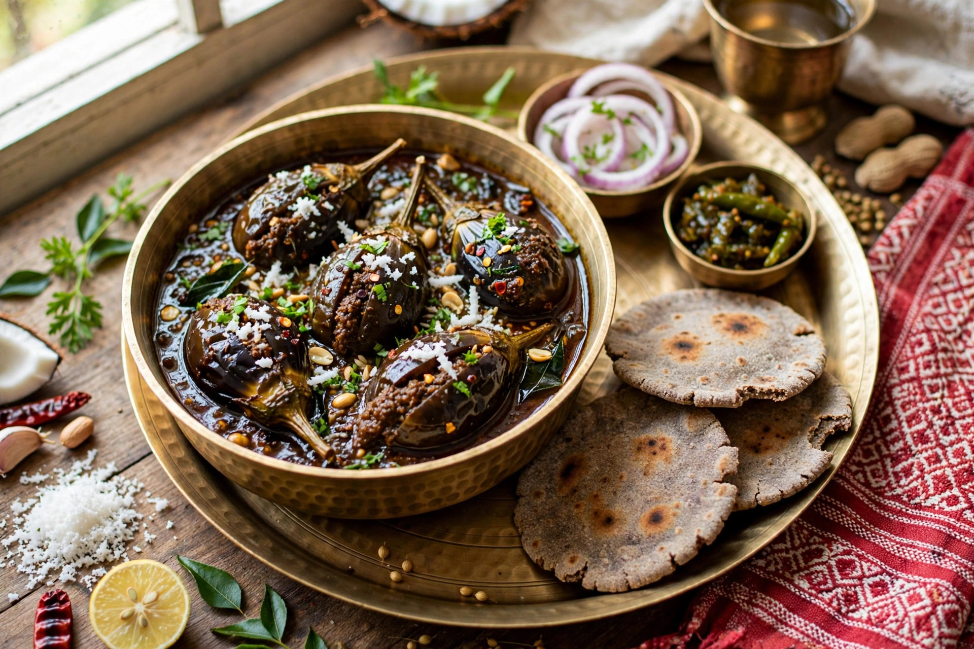 Bharli Vangi (Stuffed Brinjal)