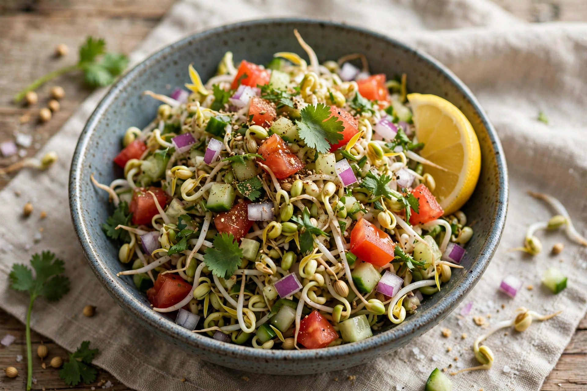 Sprouted Moong Chaat
